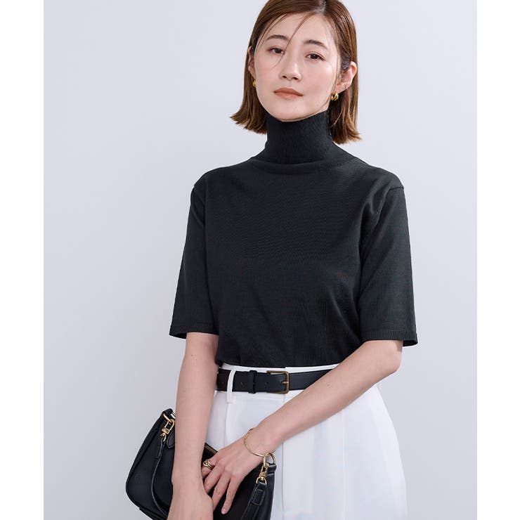 ハイネックハーフスリーブフィットニット【UR’S ユアーズ】 | titivate | 詳細画像34 