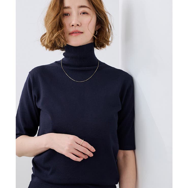 ハイネックハーフスリーブフィットニット【UR’S ユアーズ】 | titivate | 詳細画像7 