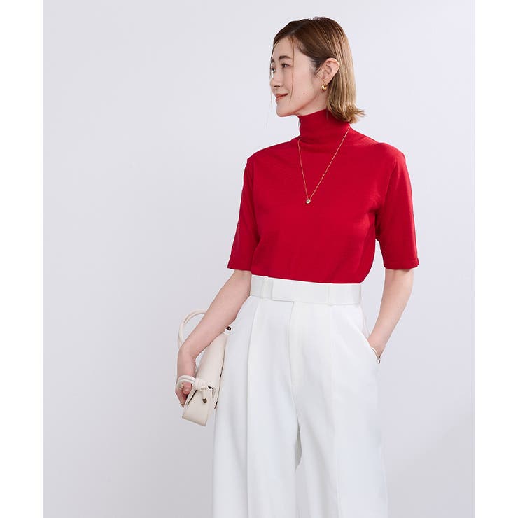 ハイネックハーフスリーブフィットニット【UR’S ユアーズ】 | titivate | 詳細画像16 