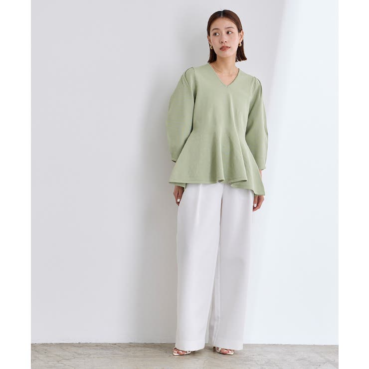 パフスリーブペプラムニットプルオーバー【UR’S ユアーズ】 | titivate | 詳細画像9 