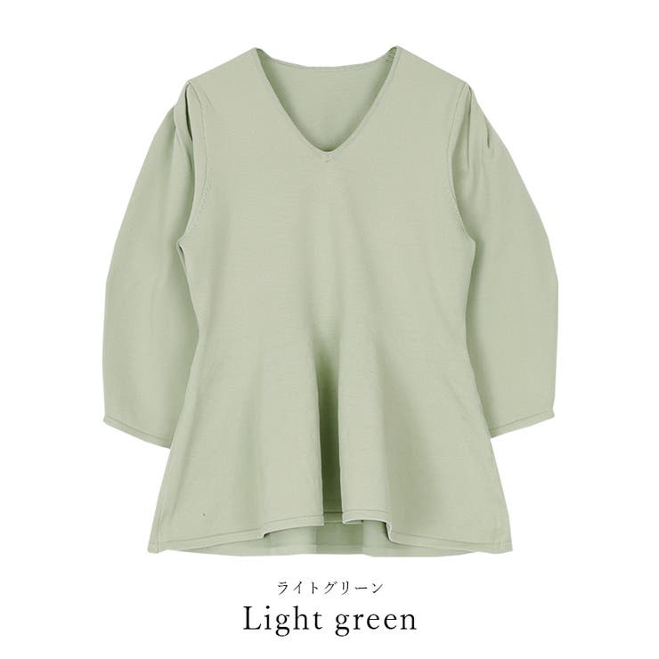 パフスリーブペプラムニットプルオーバー【UR’S ユアーズ】 | titivate | 詳細画像4 