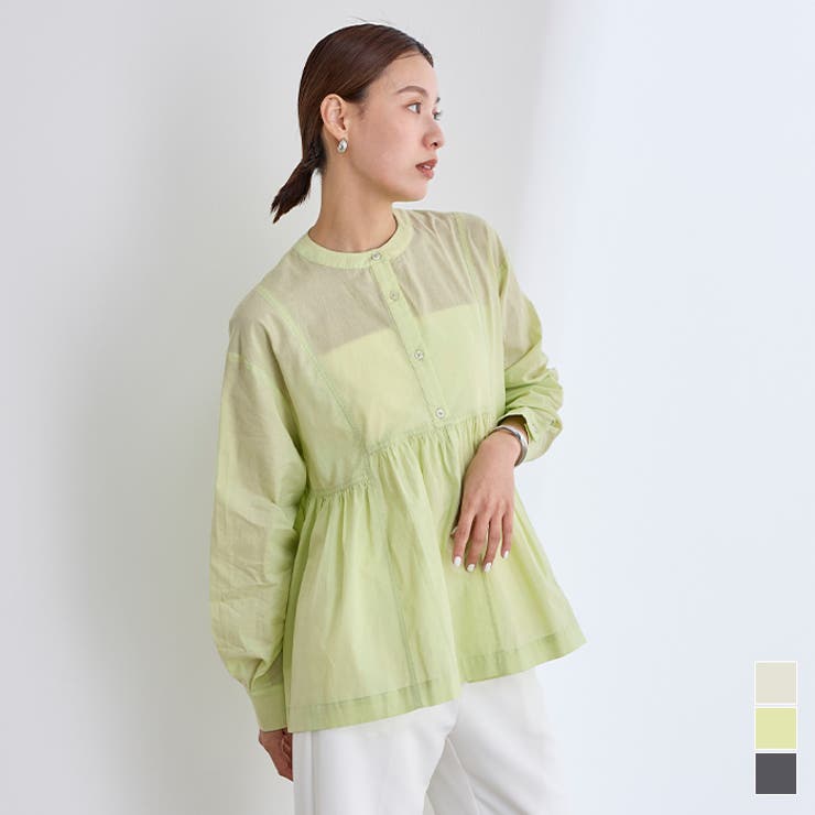 コットンギャザーペプラムブラウス【UR’S ユアーズ】 | titivate | 詳細画像1 