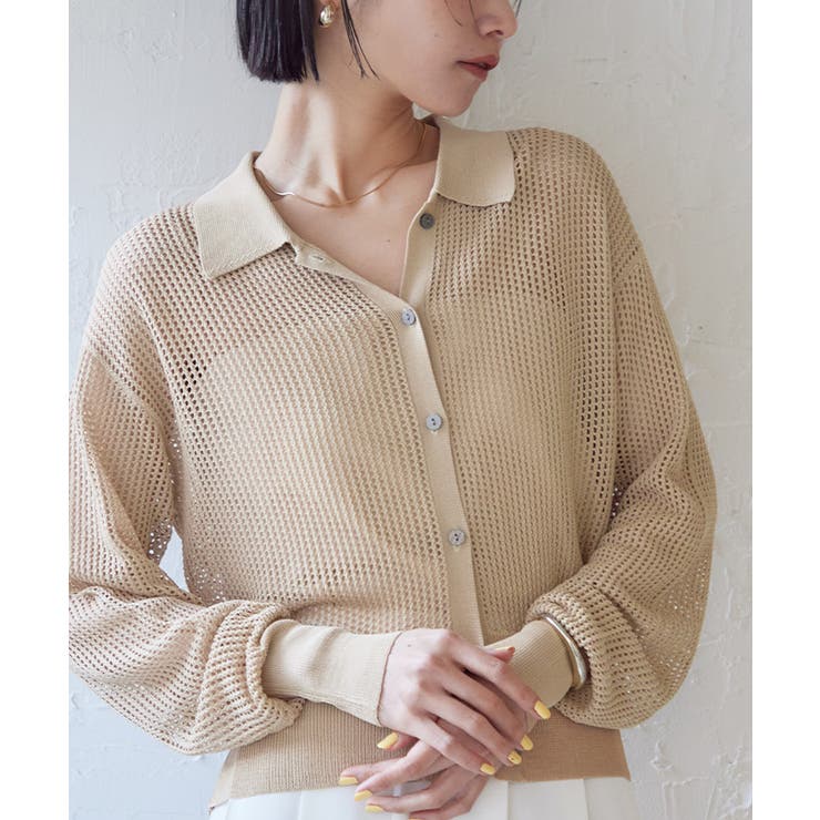 メッシュポロニットカーディガン【UR’S ユアーズ】 | titivate | 詳細画像17 