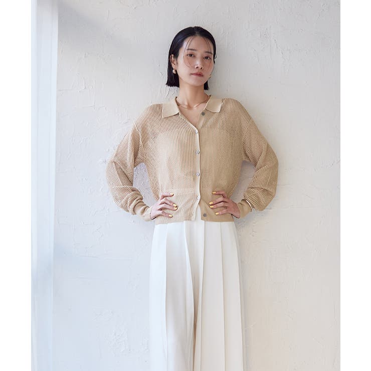 メッシュポロニットカーディガン【UR’S ユアーズ】 | titivate | 詳細画像18 