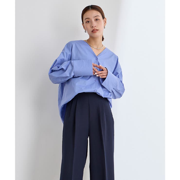 ワイドカフスVネックシャツブラウス【UR’S ユアーズ】 | titivate | 詳細画像26 