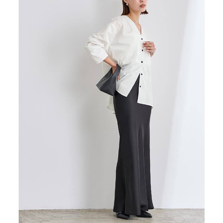 ワイドカフスVネックシャツブラウス【UR’S ユアーズ】 | titivate | 詳細画像2 