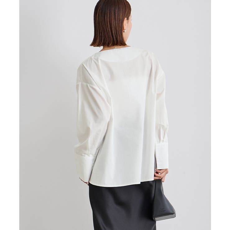 ワイドカフスVネックシャツブラウス【UR’S ユアーズ】 | titivate | 詳細画像3 