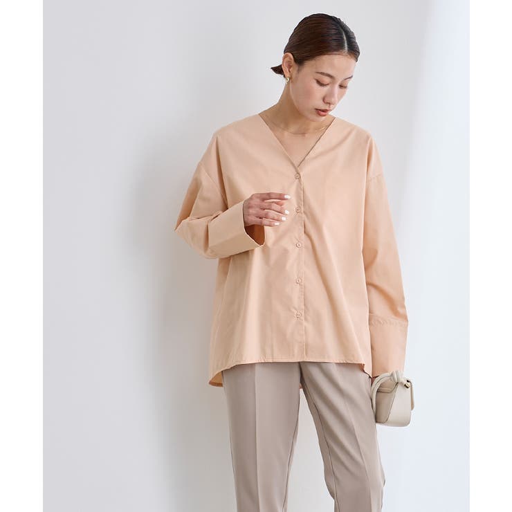 ワイドカフスVネックシャツブラウス【UR’S ユアーズ】 | titivate | 詳細画像5 