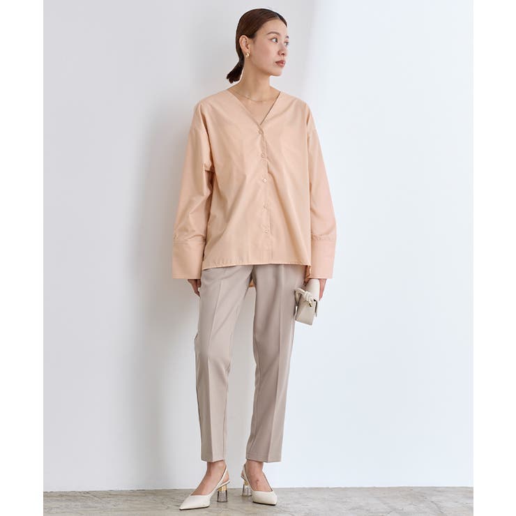 ワイドカフスVネックシャツブラウス【UR’S ユアーズ】 | titivate | 詳細画像7 