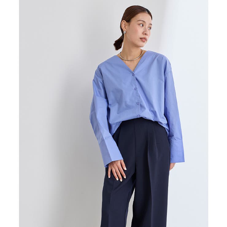 ワイドカフスVネックシャツブラウス【UR’S ユアーズ】 | titivate | 詳細画像8 