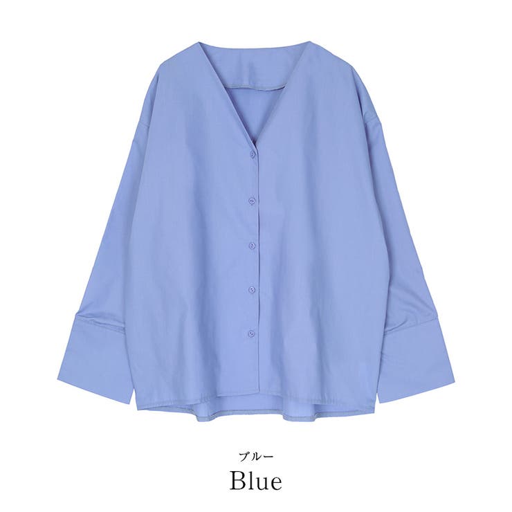 ワイドカフスVネックシャツブラウス【UR’S ユアーズ】 | titivate | 詳細画像11 