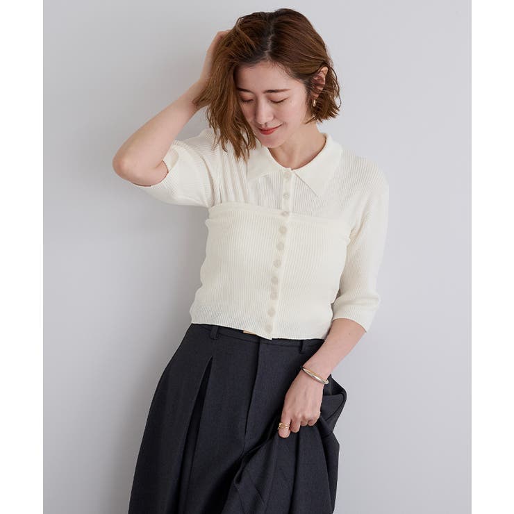 リブニットポロ×ビスチェセット【UR’S ユアーズ】 | titivate | 詳細画像19 