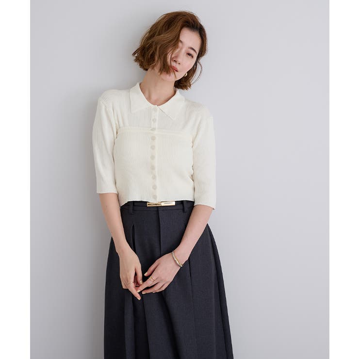 リブニットポロ×ビスチェセット【UR’S ユアーズ】 | titivate | 詳細画像21 