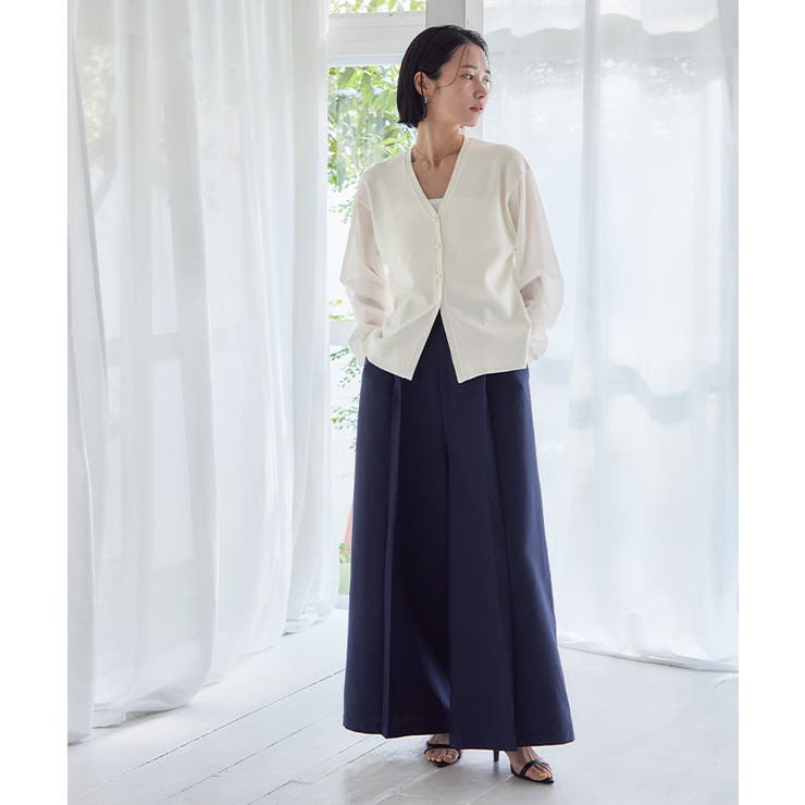 シアースリーブVネックニットカーディガン【UR’S ユアーズ】 | titivate | 詳細画像5 