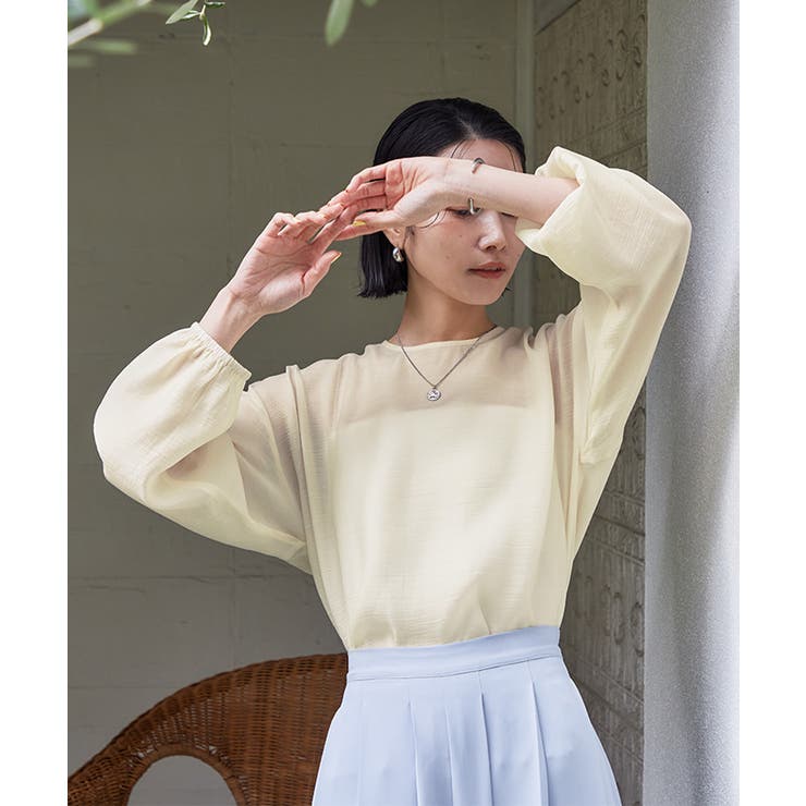 シアークルーネックオーバーサイズブラウス【UR’S ユアーズ】 | titivate | 詳細画像17 