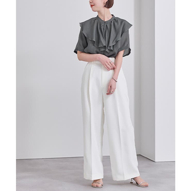 バンドカラータックラッフルブラウス【UR’S ユアーズ】 | titivate | 詳細画像26 