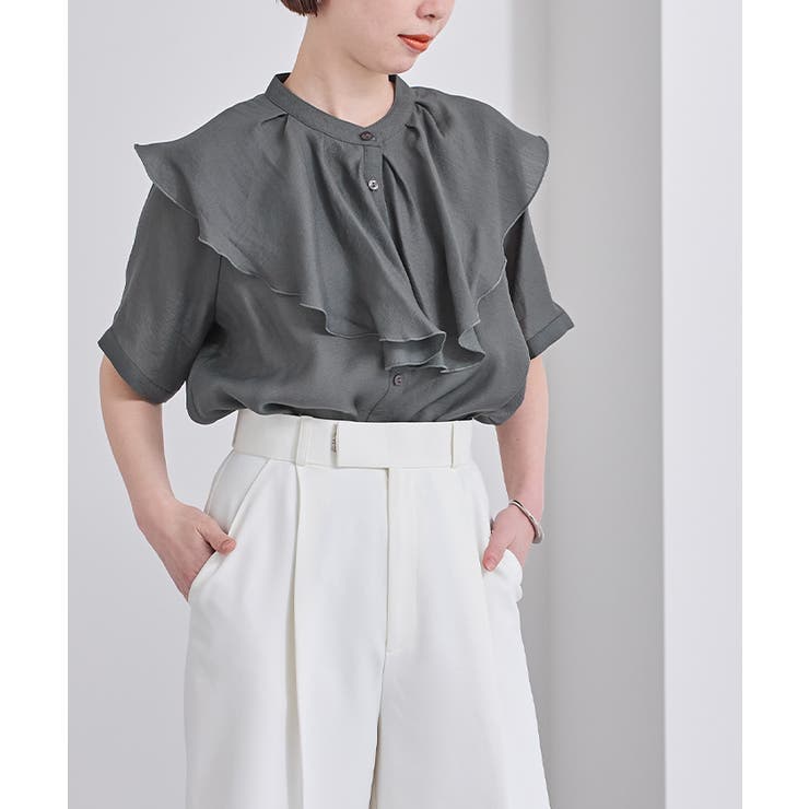 バンドカラータックラッフルブラウス【UR’S ユアーズ】 | titivate | 詳細画像27 