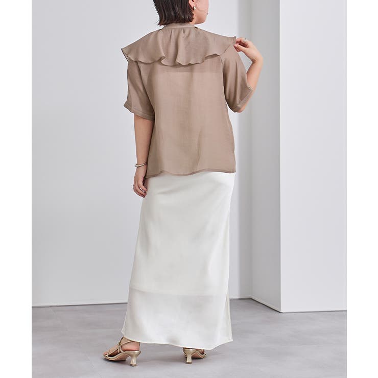 バンドカラータックラッフルブラウス【UR’S ユアーズ】 | titivate | 詳細画像7 