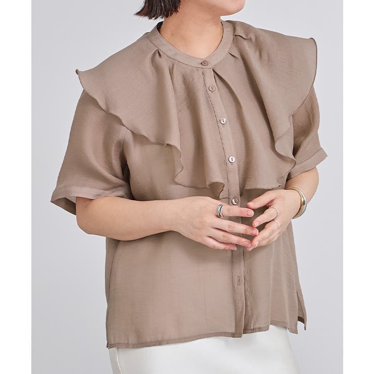 バンドカラータックラッフルブラウス【UR’S ユアーズ】 | titivate | 詳細画像8 