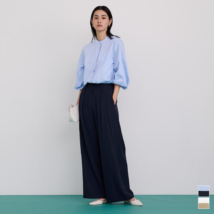 シャツドッキングタックワイドパンツ/オールインワン【UR’S ユアーズ】 | titivate | 詳細画像1 