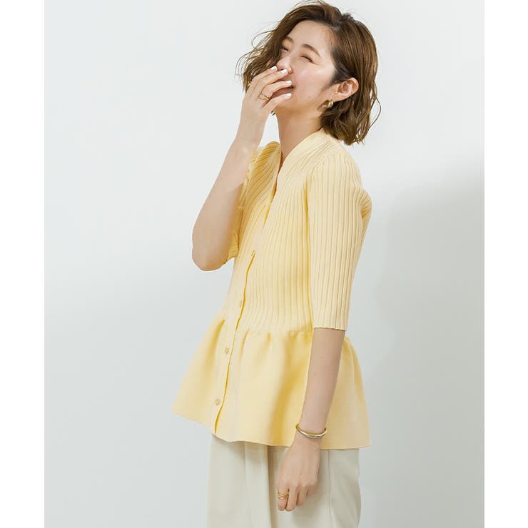 ウエストペプラムVネックハーフスリーブニットカーディガン【UR’S ユアーズ】 | titivate | 詳細画像19 