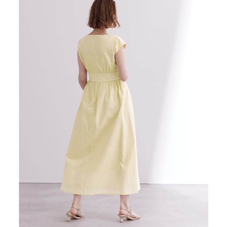 スクエアネックハイウエストフレンチスリーブワンピース【UR’S ユアーズ】 | titivate | 詳細画像23 