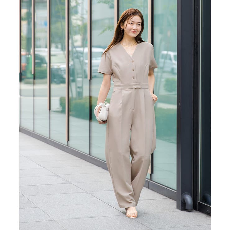 Vネックセンタープレスオールインワン【UR’S ユアーズ】 | titivate | 詳細画像5 