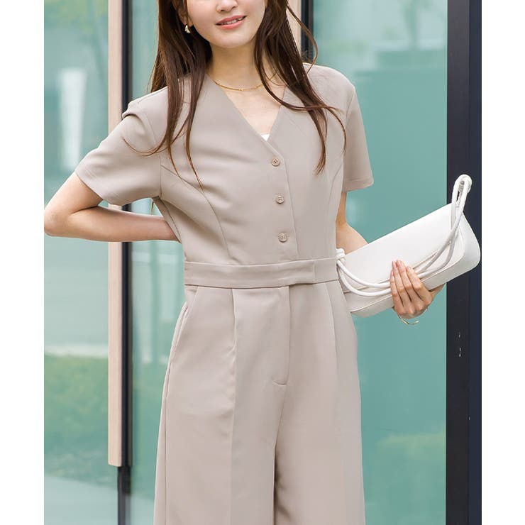 Vネックセンタープレスオールインワン【UR’S ユアーズ】 | titivate | 詳細画像7 