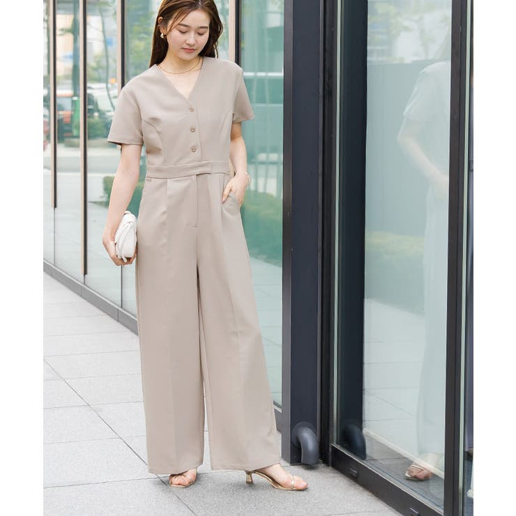 Vネックセンタープレスオールインワン【UR’S ユアーズ】 | titivate | 詳細画像8 