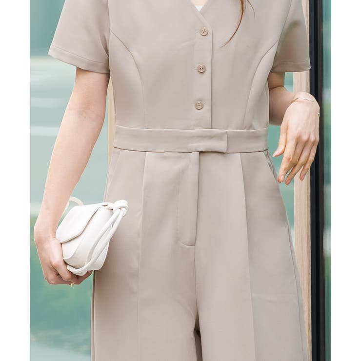 Vネックセンタープレスオールインワン【UR’S ユアーズ】 | titivate | 詳細画像10 