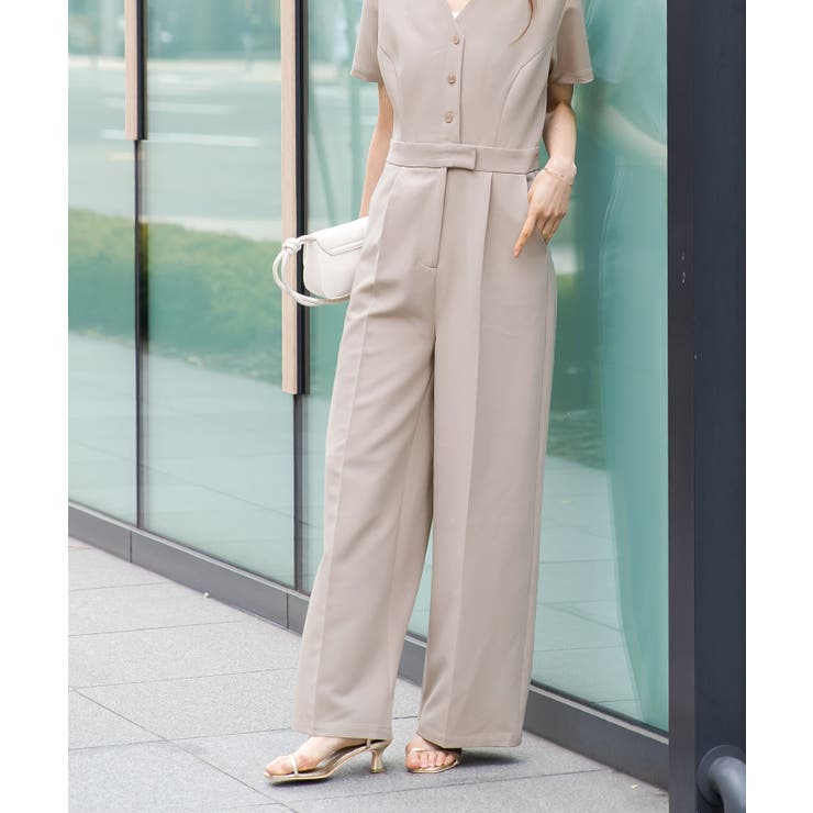 Vネックセンタープレスオールインワン【UR’S ユアーズ】 | titivate | 詳細画像11 