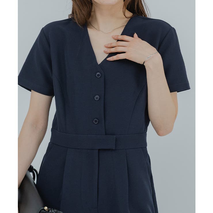 Vネックセンタープレスオールインワン【UR’S ユアーズ】 | titivate | 詳細画像16 