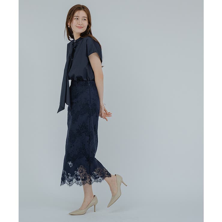 バンドカラーデザインボウタイオーバーサイズブラウス【UR’S ユアーズ】 | titivate | 詳細画像23 