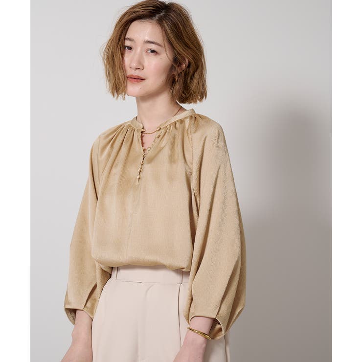 楽天市場】上品な光沢が女性らしいサテンドルマンスリーブ