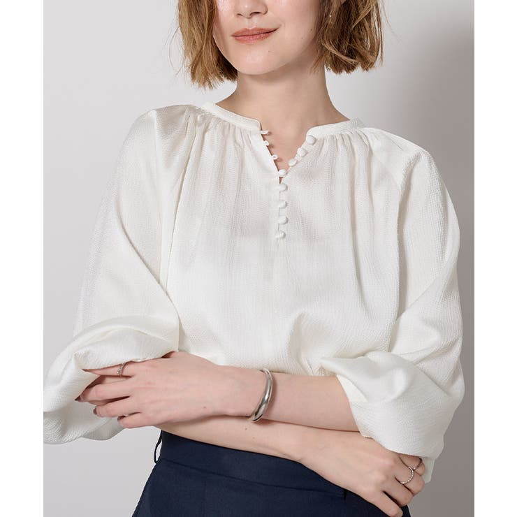 サテンラグランスリーブブラウス【UR’S ユアーズ】 | titivate | 詳細画像7 