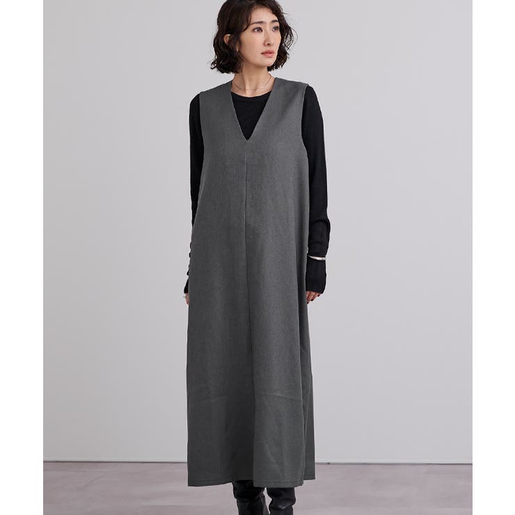 ソフトツイルディープVネックIラインワンピース【UR’S ユアーズ】 | titivate | 詳細画像7 