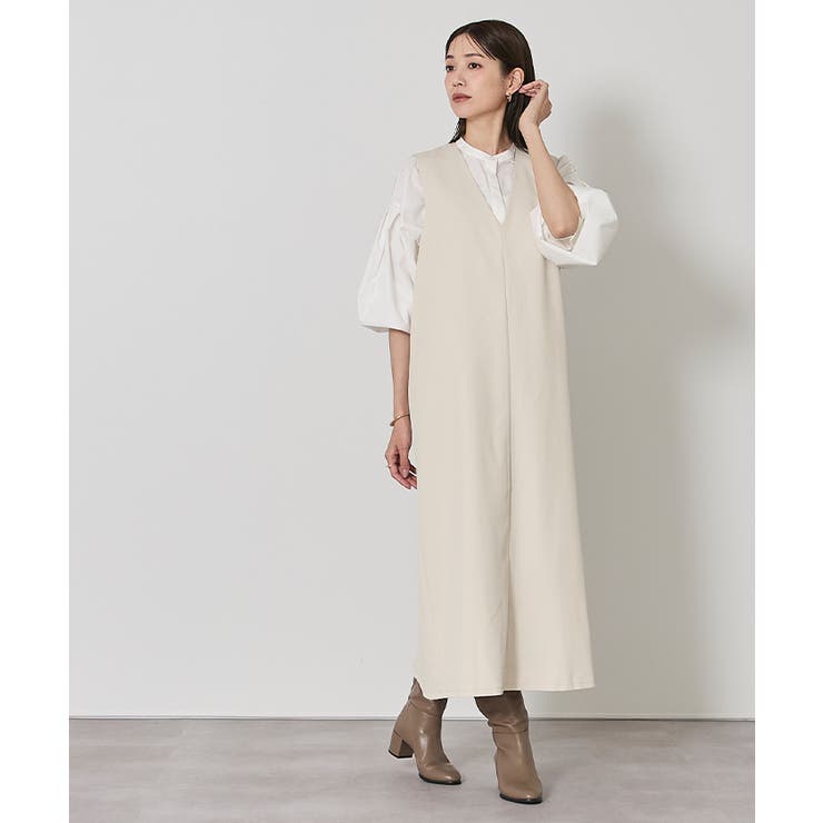 ソフトツイルディープVネックIラインワンピース【UR’S ユアーズ】 | titivate | 詳細画像8 