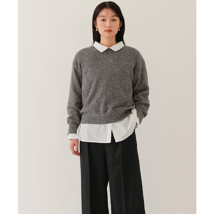 ラメシャギークルーネックニット【UR’S ユアーズ】 | titivate | 詳細画像18 