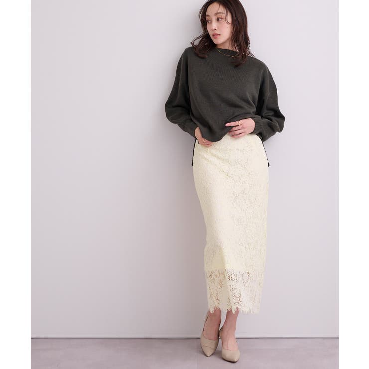 ハイウエストIラインレーススカート【UR’S ユアーズ】 | titivate | 詳細画像5 