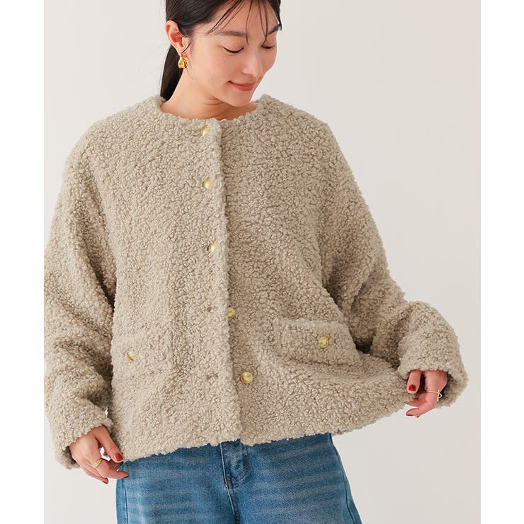 ボアノーカラーゴールド釦ジャケット【UR’S ユアーズ】 | titivate | 詳細画像13 