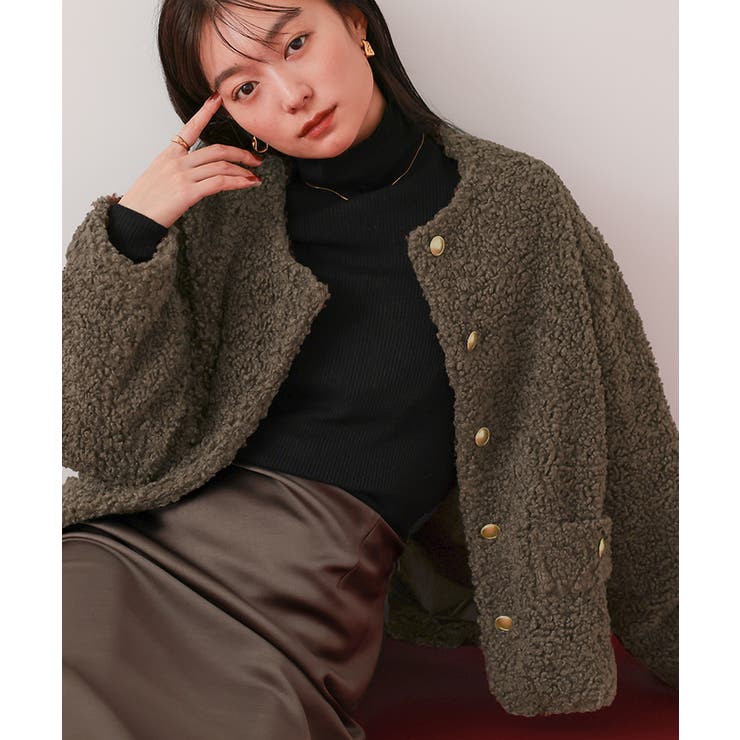 ボアノーカラーゴールド釦ジャケット【UR’S ユアーズ】 | titivate | 詳細画像2 