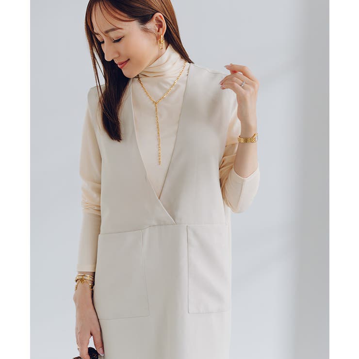 ソフトツイルポケットデザインディープVネックワンピース【UR’S ユアーズ】 | titivate | 詳細画像17 