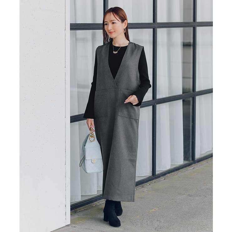 ソフトツイルポケットデザインディープVネックワンピース【UR’S ユアーズ】 | titivate | 詳細画像21 