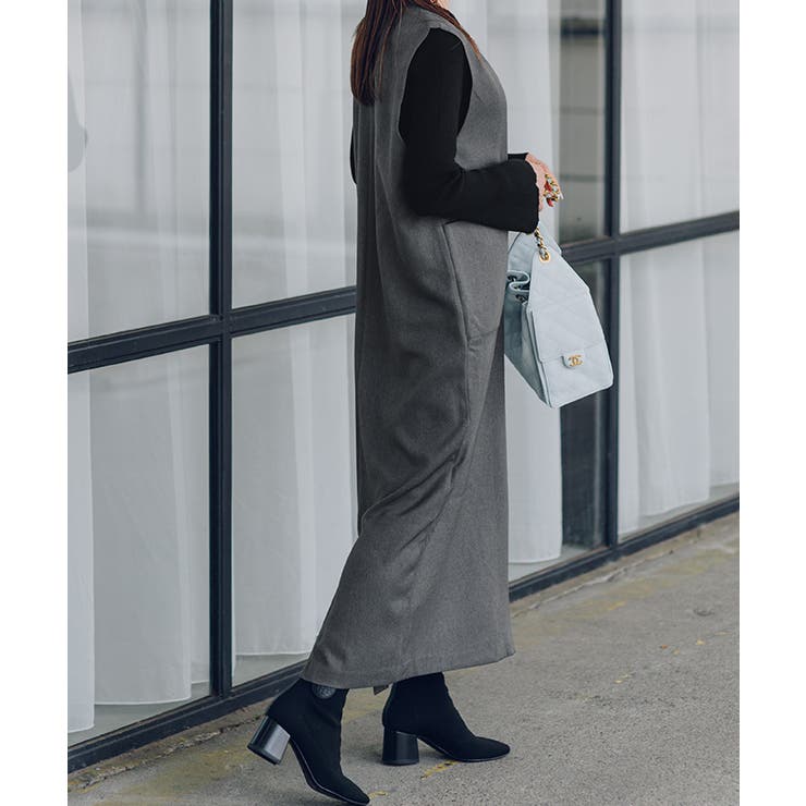 ソフトツイルポケットデザインディープVネックワンピース【UR’S ユアーズ】 | titivate | 詳細画像24 