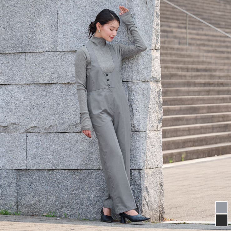 ディープラウンドネックサロペット【UR’S ユアーズ】 | titivate | 詳細画像1 