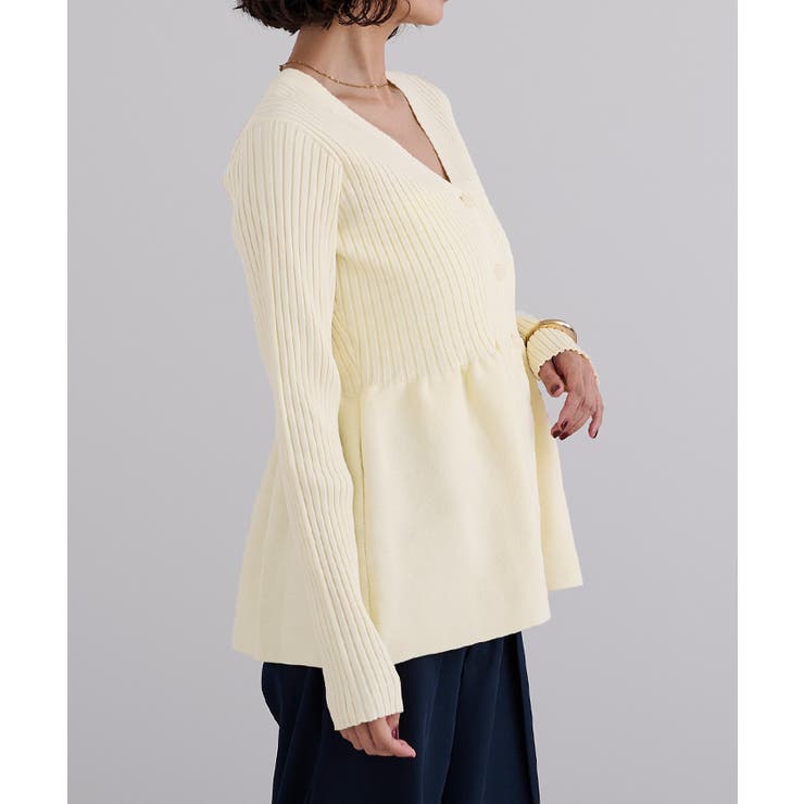 前後2wayペプラムニットトップス【UR’S ユアーズ】 | titivate | 詳細画像18 