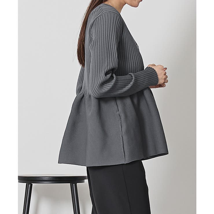 前後2wayペプラムニットトップス【UR’S ユアーズ】 | titivate | 詳細画像3 