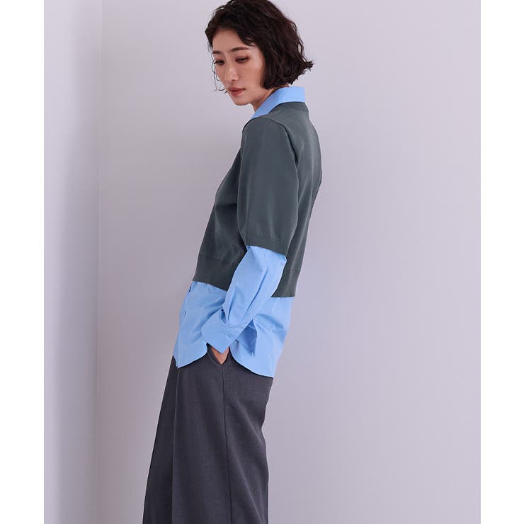 シャツドッキングハーフスリーブニット【UR’S ユアーズ】 | titivate | 詳細画像13 