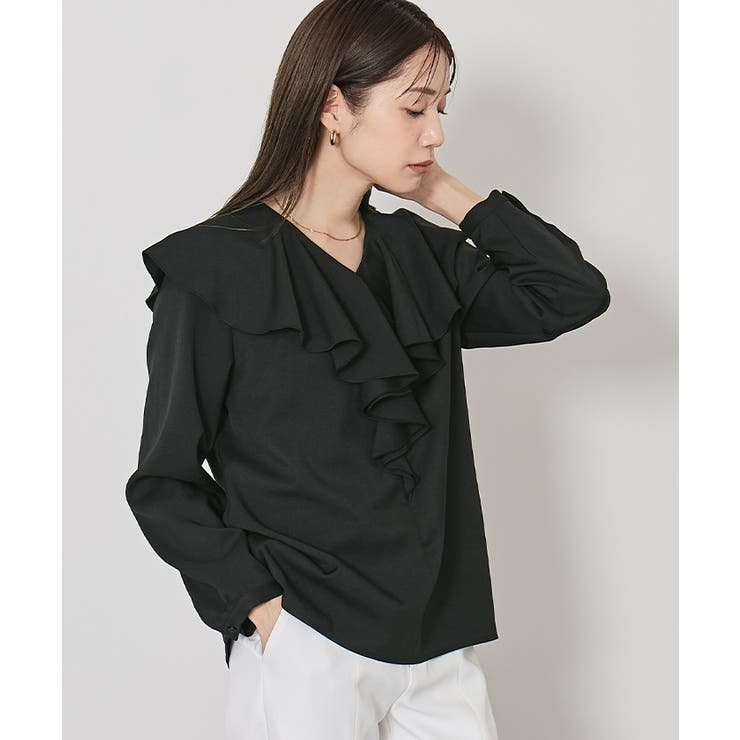 Vネックラッフルブラウス【UR’S ユアーズ】 | titivate | 詳細画像10 