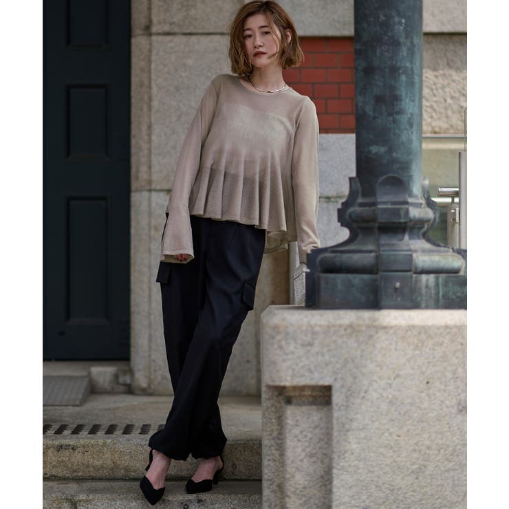 シアーペプラムニット【UR’S ユアーズ】 | titivate | 詳細画像3 